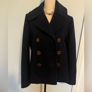 Navy blue J.Crew peacoat